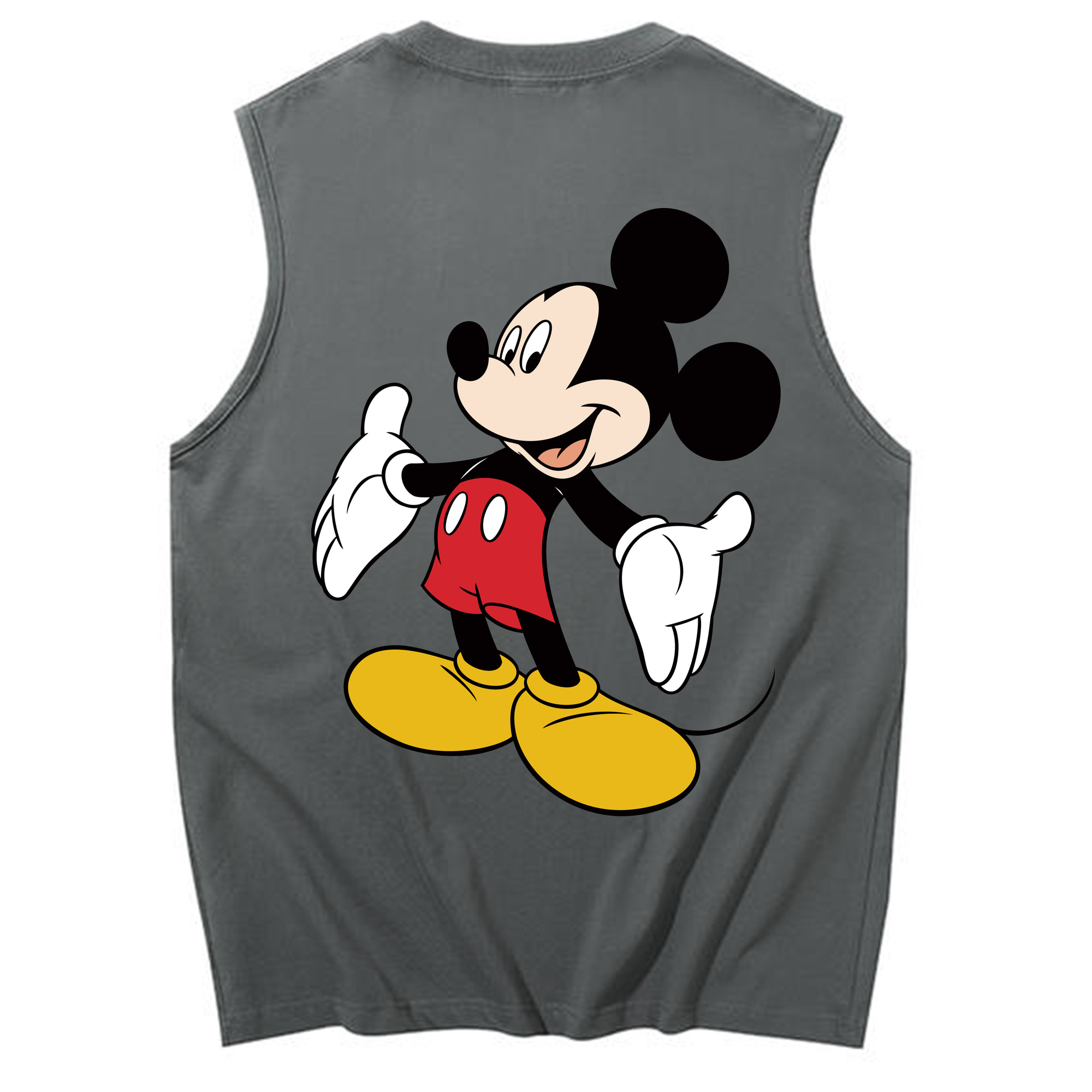 ミッキーマウス Mickey Mouse コットン100％タンクトップ（背面プリント）